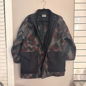 Billy Reid Multicolor Camouflage Field Jacket